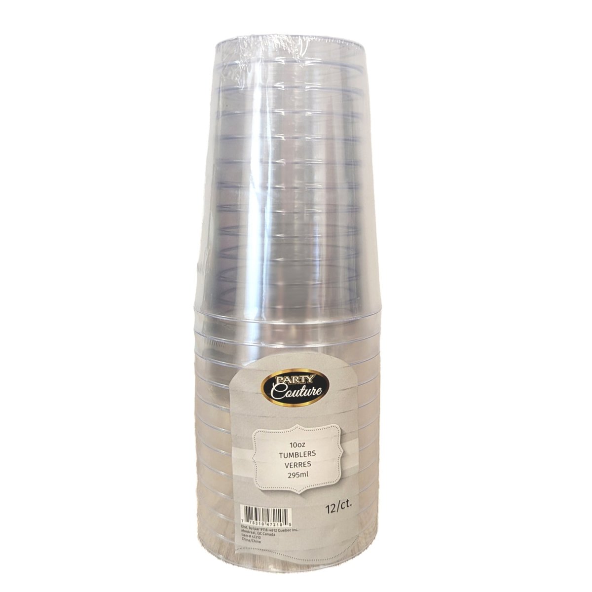 MADISON IMPORTS Disposable-Plasticware Clear Premium Quality Cups, 10 Oz, 12 Count 775310472105