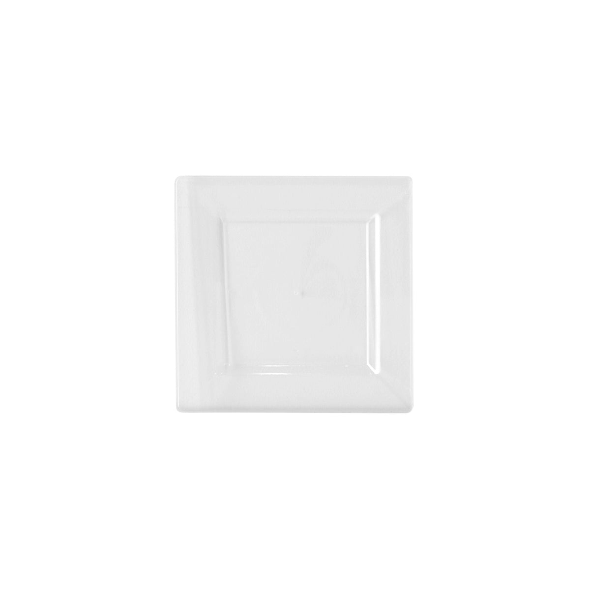 MADISON IMPORTS Disposable-Plasticware Small Square Clear Plastic Plates, 4.5 Inches, 25 Count 775310470071