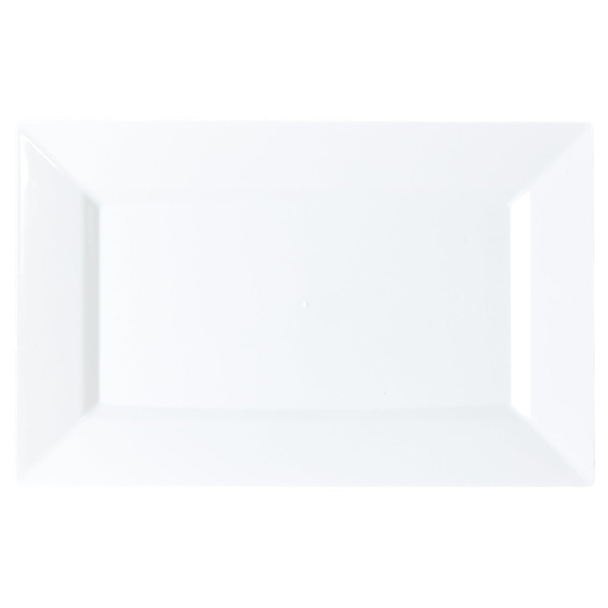 MADISON IMPORTS Disposable-Plasticware White Premium Quality Large Rectangular Plates, 11.5 Inches, 10 Count 775310474345