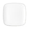 MADISON IMPORTS Disposable-Plasticware White Premium Quality Large Square Lunch Plates with Silver Rim, 10 Inches, 10 Count 775310991378