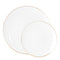 MADISON IMPORTS Disposable-Plasticware White Premium Quality Round Plates with Silver Rim Combo, 30 Count 775310995307