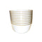 MADISON IMPORTS Disposable-Plasticware White Premium Quality Salad Bowl with Gold Rim, 24 Oz, 10 Count 775310992191