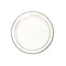 MADISON IMPORTS Disposable-Plasticware White Premium Quality Small Round Plates with Silver Stripes, 7 Inches, 10 Count 775310993143