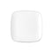 MADISON IMPORTS Disposable-Plasticware White Premium Quality Small Square Dessert Plates with Silver Rim, 7 Inches, 10 Count 775310991347