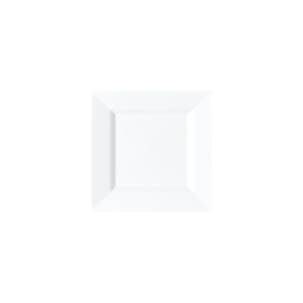 White Premium Quality Small Square Plates, 4.5 Inches Party Expert