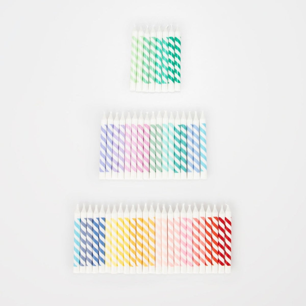 MERI MERI Cake Supplies Spiral Birthday Cake Candles Pastel, 50 Count 636997284873
