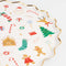 MERI MERI Christmas Jolly Christmas Large Round Lunch Paper Plates, 9 Inches, 8 Count 636997283425