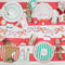 MERI MERI Christmas Jolly Christmas Large Santa Shaped Lunch Paper Plates, 7 Inches, 8 Count 636997283487