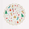MERI MERI Christmas Jolly Christmas Small Round Dessert Paper Plates, 7 Inches, 8 Count 636997283432