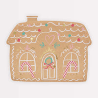 MERI MERI Christmas Sweet Gingerbread Large Lunch Paper Plates, 9 Inches, 8 Count 636997293431