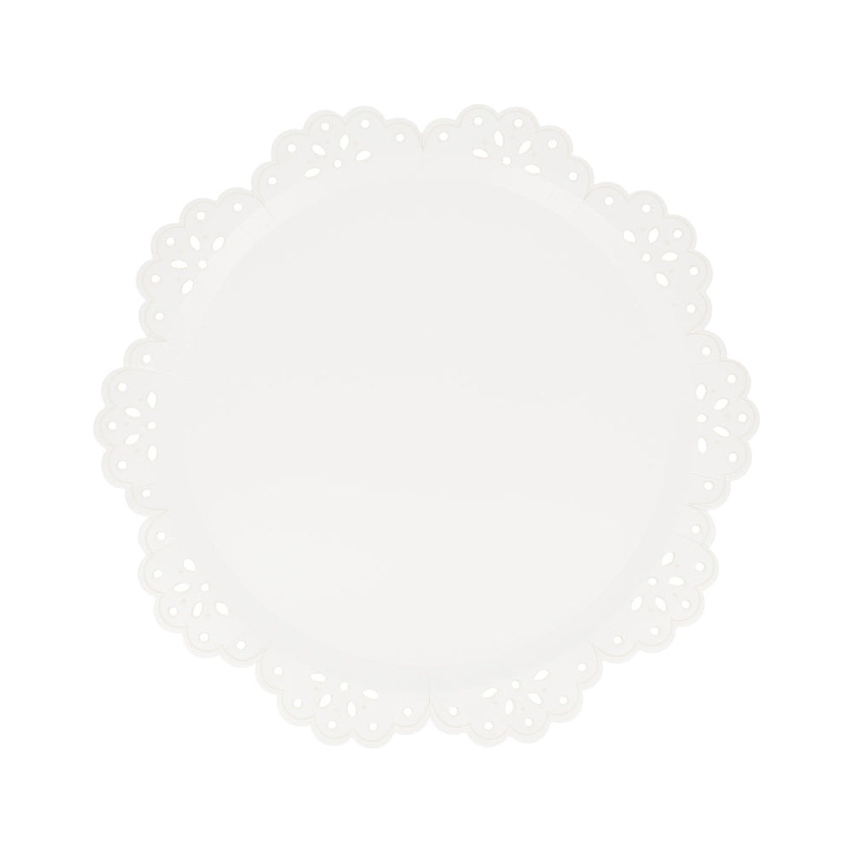MERI MERI Decorations Broderie Anglaise Dessert Plates, 10 Inches, 8 Count 636997297330