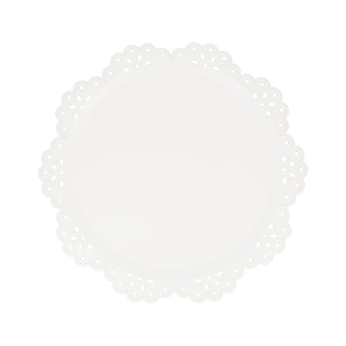 MERI MERI Decorations Broderie Anglaise Dessert Plates, 10 Inches, 8 Count 636997297330