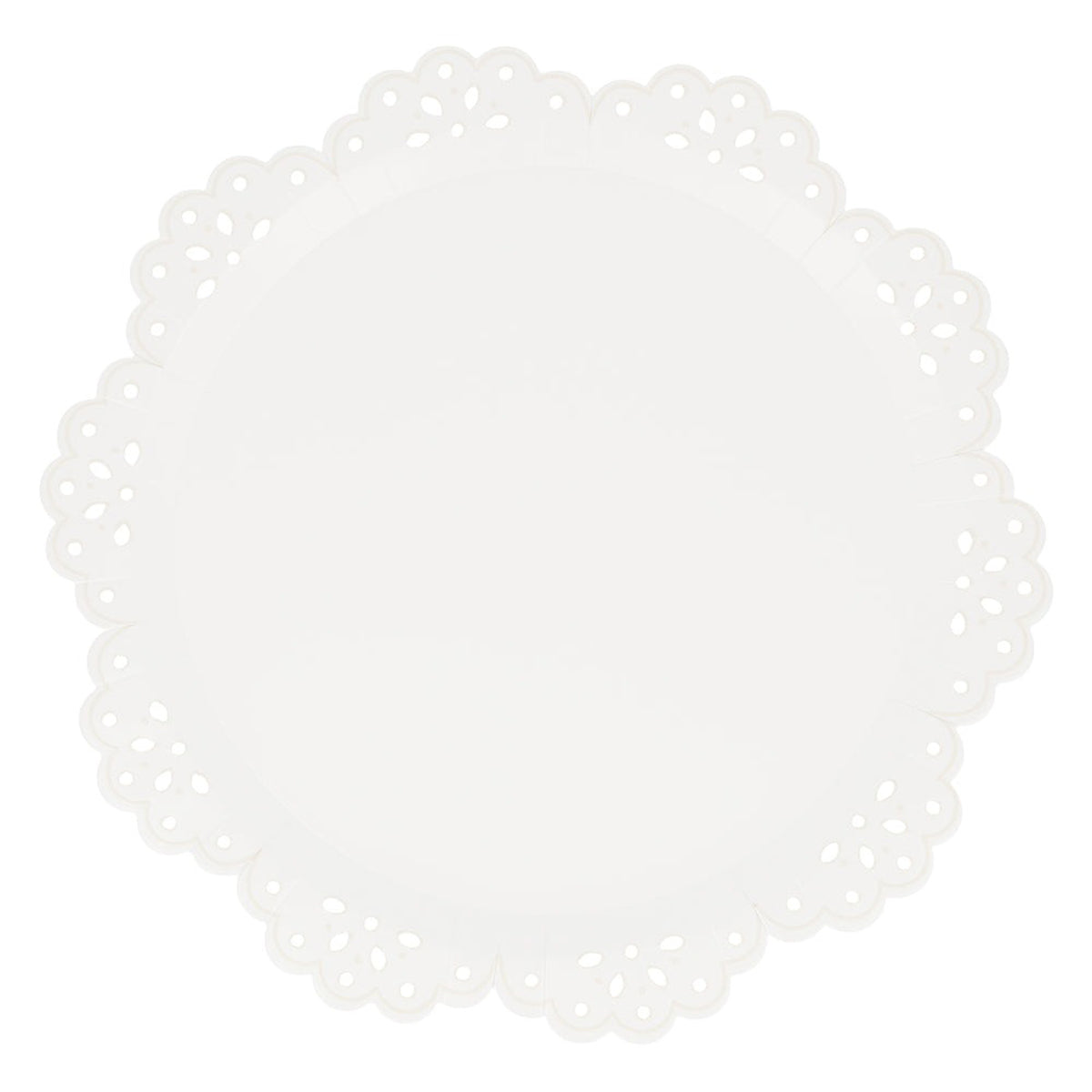 MERI MERI Decorations Broderie Anglaise Dinner Plates, 13 Inches, 8 Count 636997297323