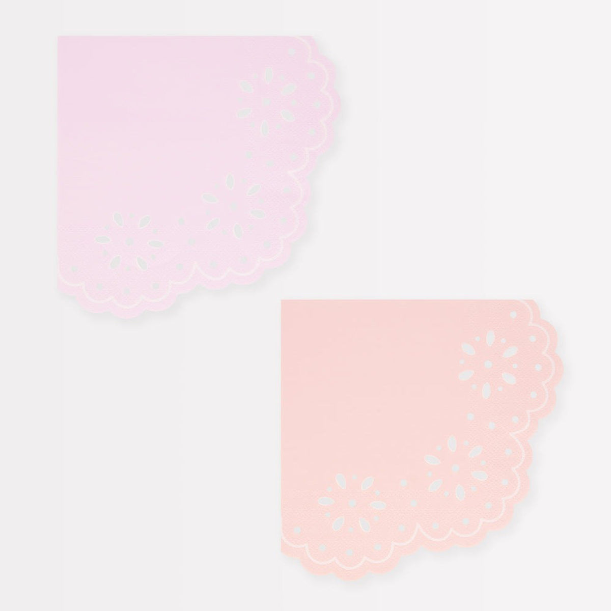 MERI MERI Decorations Broderie Anglaise Pastel Lunch Napkins, 16 Count 636997297408