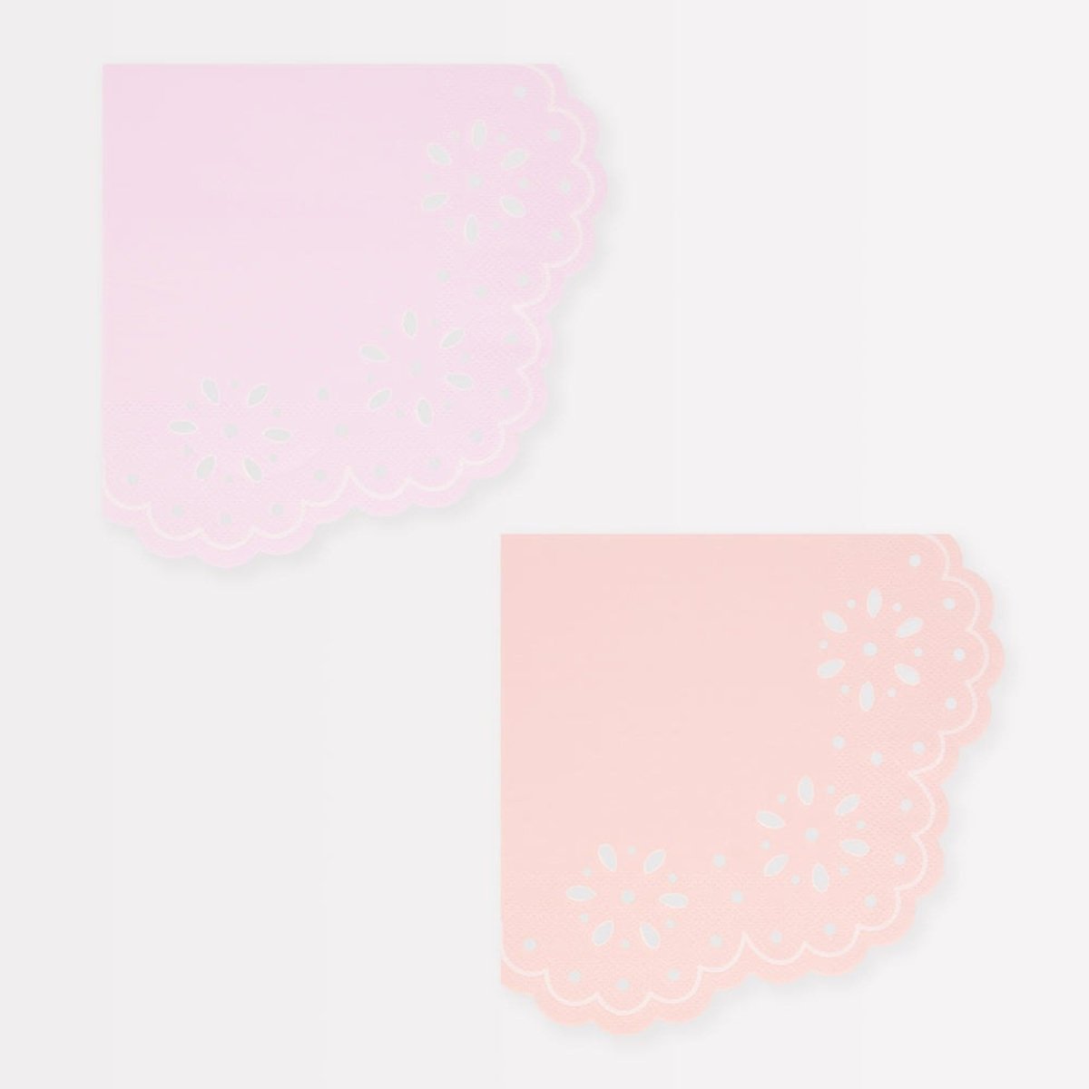 MERI MERI Decorations Broderie Anglaise Pastel Lunch Napkins, 16 Count 636997297408