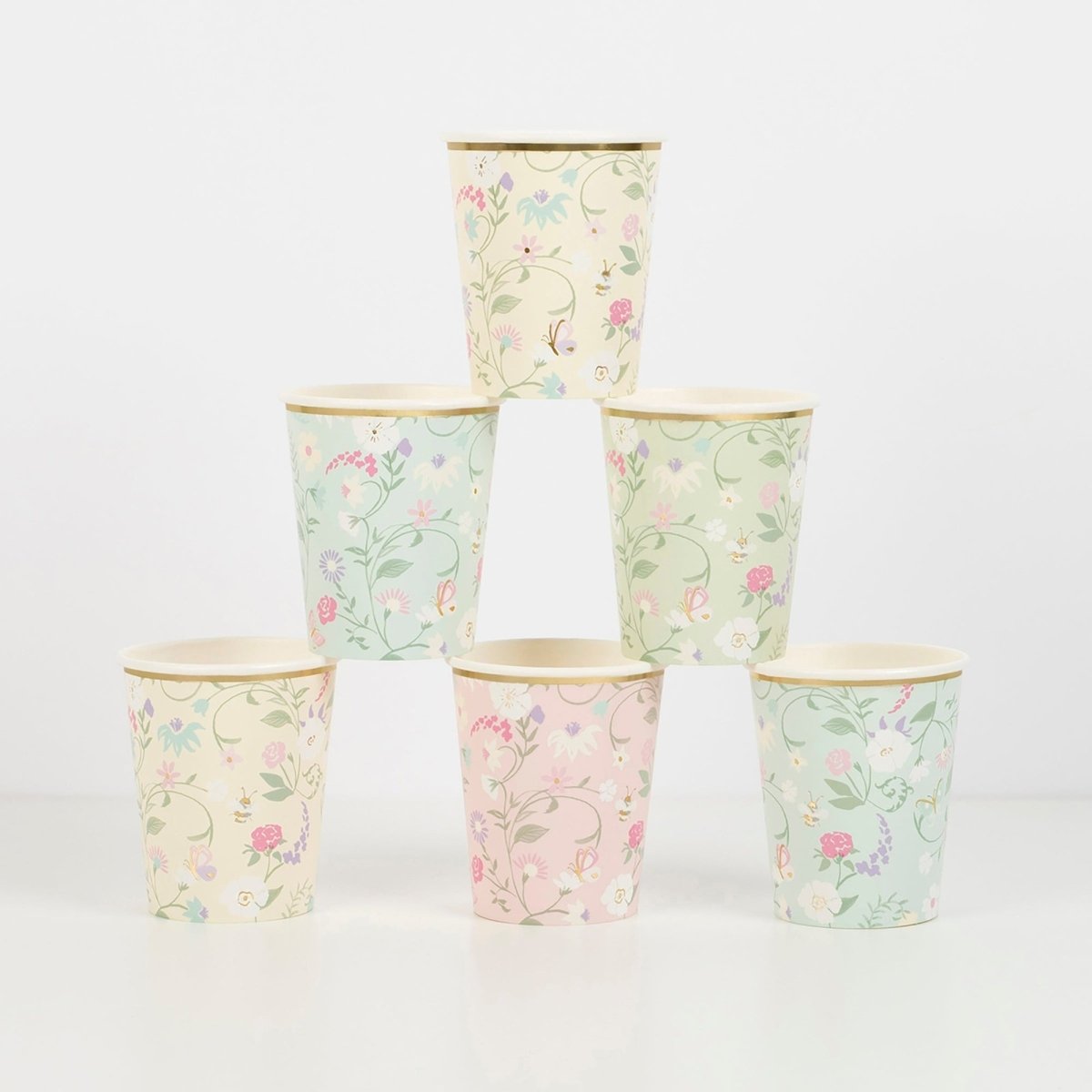 Meri Meri Everyday Entertaining Floral Party Paper Cups, 9 Oz, 8 Count