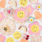 Meri Meri Everyday Entertaining Fun Icons Large Round Lunch Paper Plates, 9 Inches, 8 Count