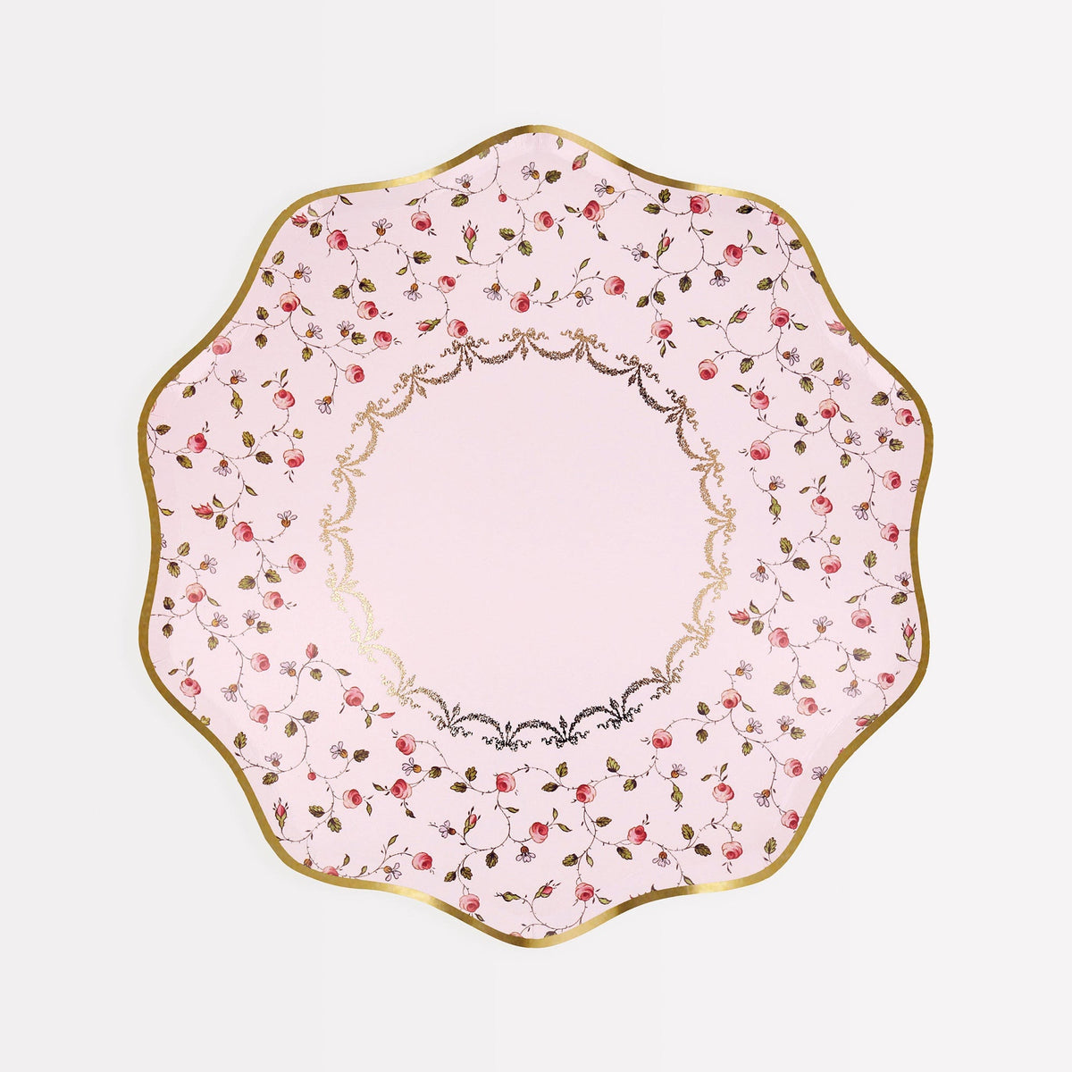Meri Meri Everyday Entertaining Marie-Antoinette Large Lunch Paper Plates, 9 Inches, 8 Count 636997285320