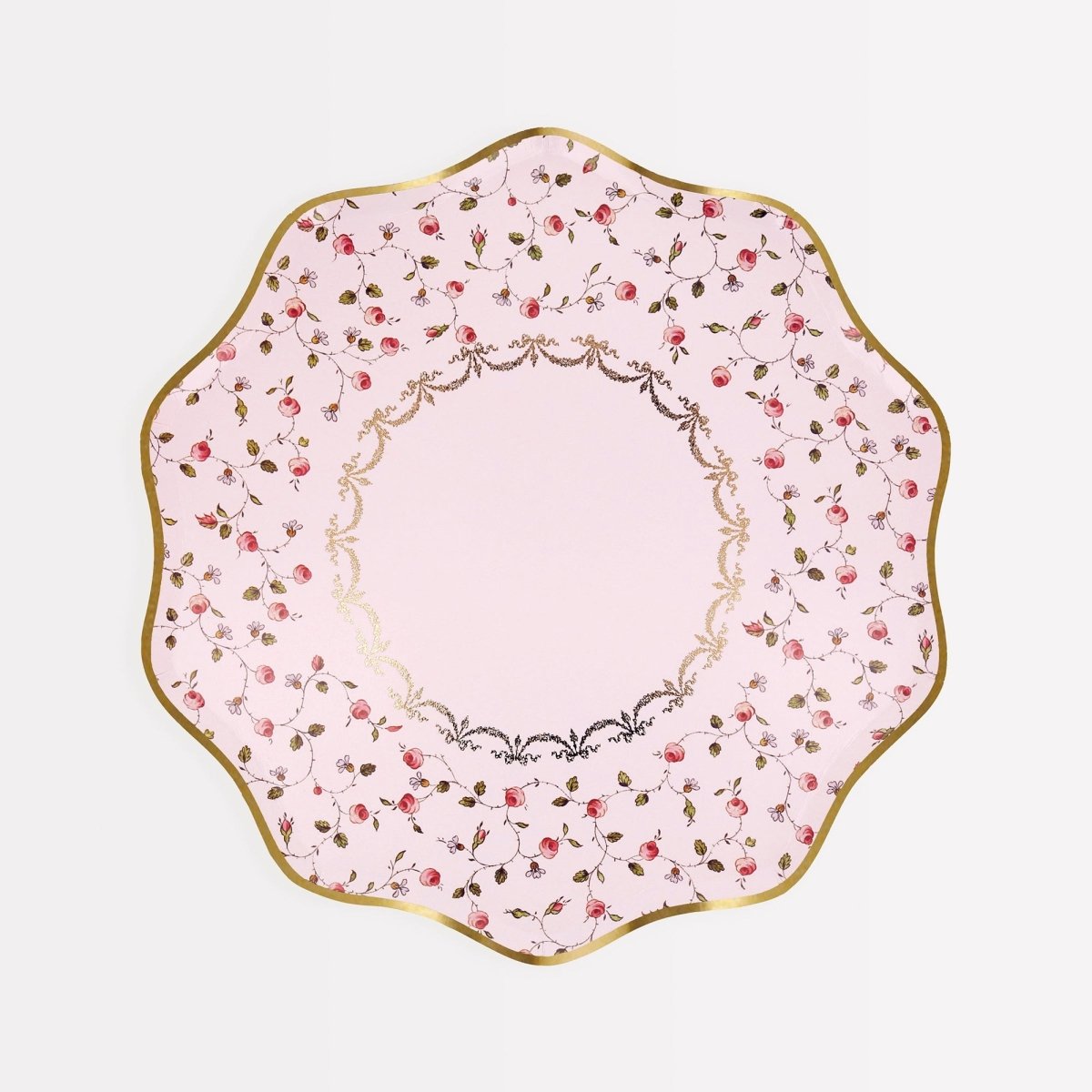 Meri Meri Everyday Entertaining Marie-Antoinette Large Lunch Paper Plates, 9 Inches, 8 Count 636997285320