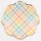 Meri Meri Everyday Entertaining Spring Plaid Large Lunch Paper Plates, 10.5 Inches, 8 Count