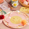 Meri Meri Kids Birthday Groovy Flower Large Flower Shaped Lunch Paper Plates, 9 Inches, 8 Count