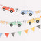 MERI MERI Kids Birthday Race Cars Paper Garland, 72 Inches, 2 Count 636997280868