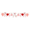 MERI MERI Valentine's Day Love Sweet Love Lovebird Garland, 108 Inches, 1 Count 636997295817