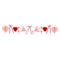 MERI MERI Valentine's Day Love Sweet Love Lovebird Garland, 108 Inches, 1 Count 636997295817