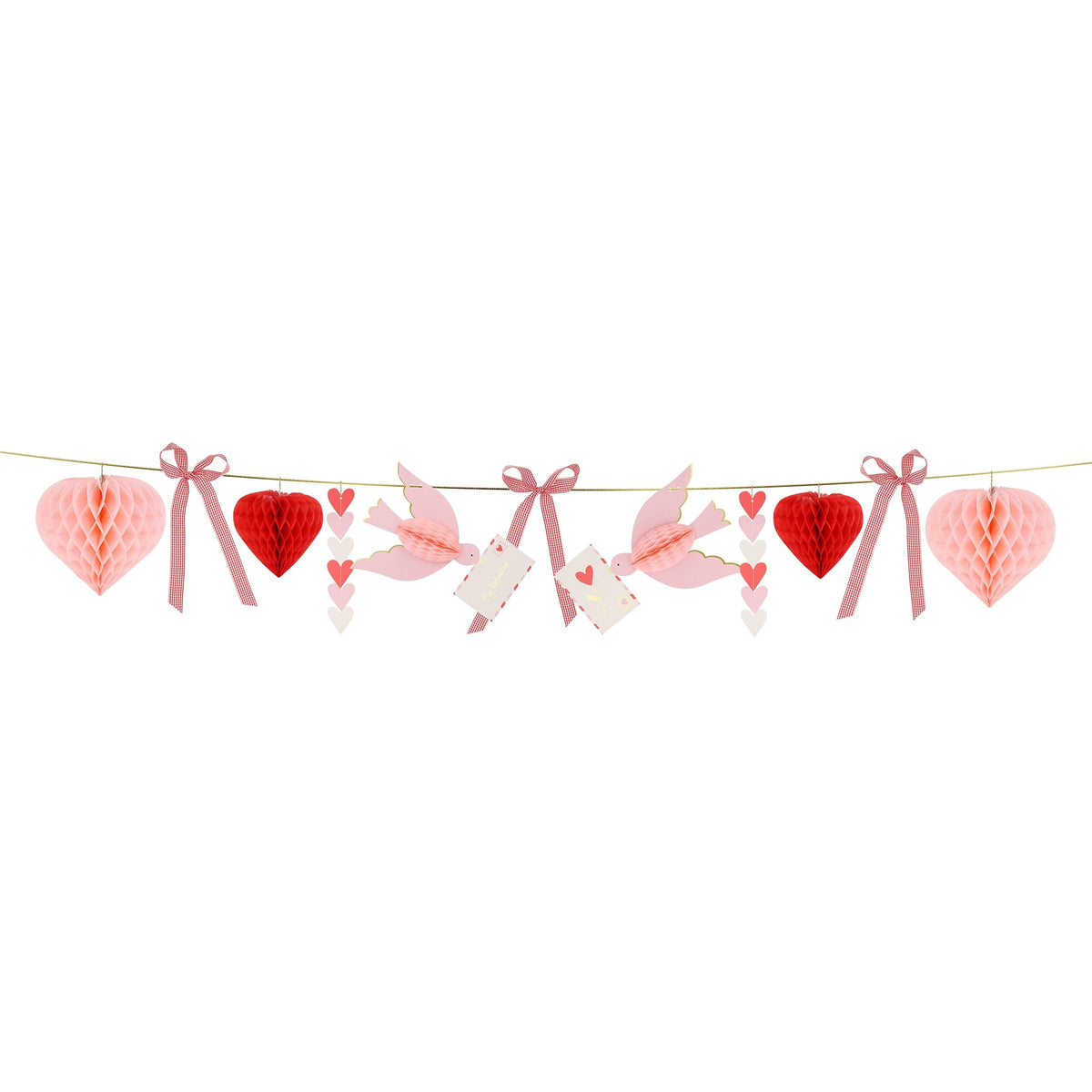MERI MERI Valentine's Day Love Sweet Love Lovebird Garland, 108 Inches, 1 Count 636997295817