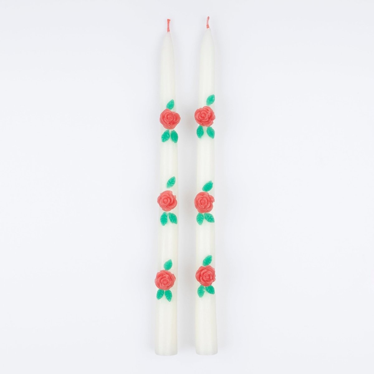 MERI MERI Valentine's Day Love Sweet Love Rose Taper Candles, 2 Count 636997296401