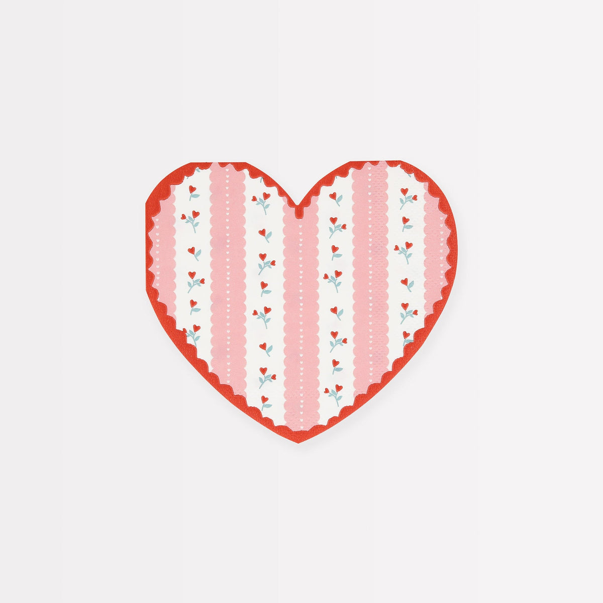 MERI MERI Valentine's Day Love Sweet Love Small Heart Shaped Dessert Napkins, 16 Count 636997296449