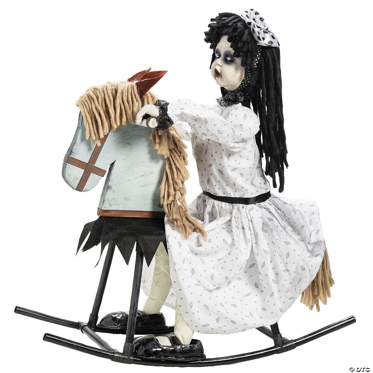 MORRIS COSTUMES Halloween Animated Wooden Rocking Horse Animatronic, 28 Inches, 1 Count 197640532180