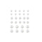 MULTI CRAFT Balloons White Pearl Peel-N-Stick Balloon Stickers, 28 Count 775749095395