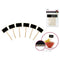MULTI CRAFT Disposable-Plasticware Chalk It Up Wood Stakes with Slate, 6 Count 775749195040