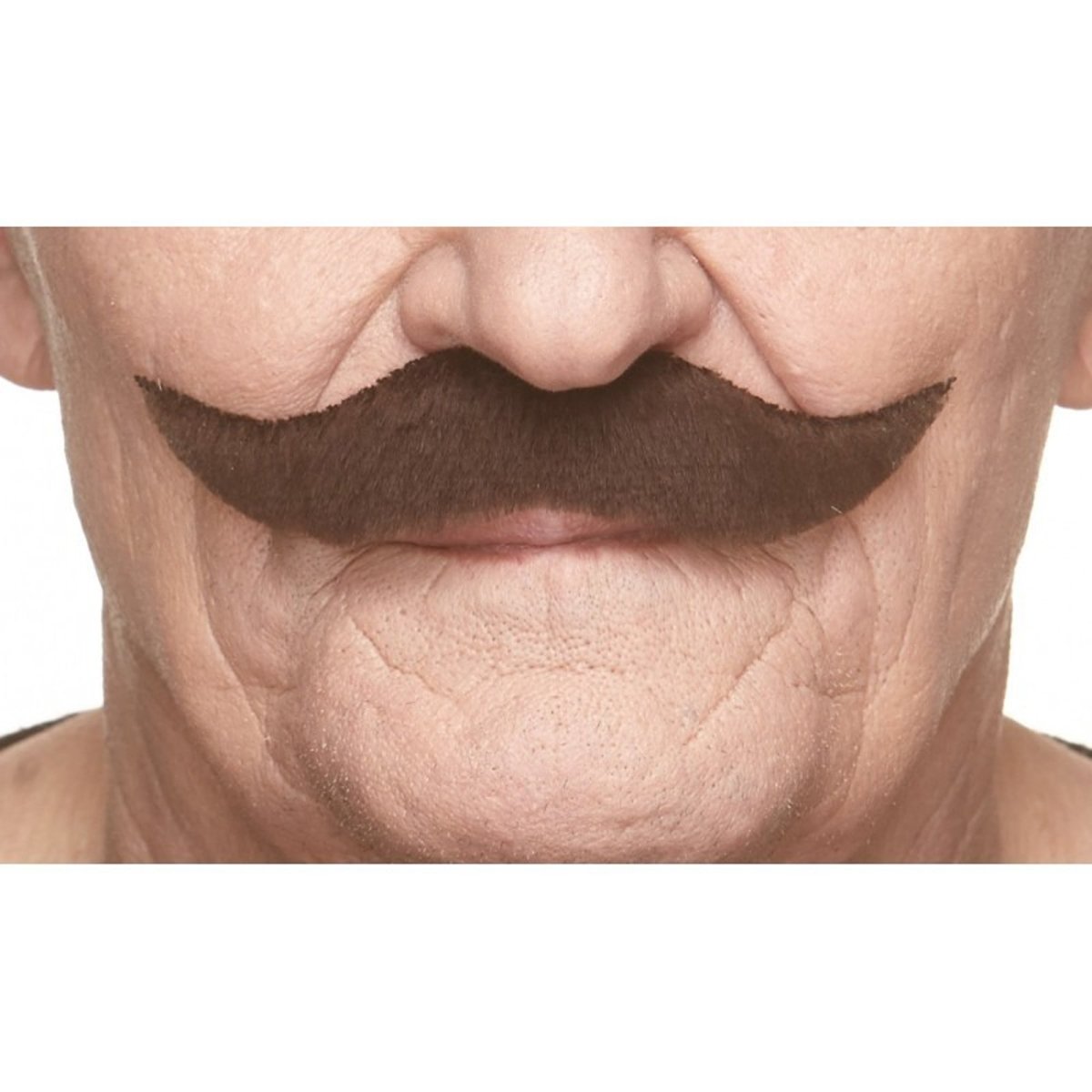 MUSTACHES Costume Accessories Dark Brown Handlebar Mustache, 1 Count 4779037235032