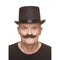 MUSTACHES Costume Accessories Dark Brown Handlebar Mustache, 1 Count 4779037235032