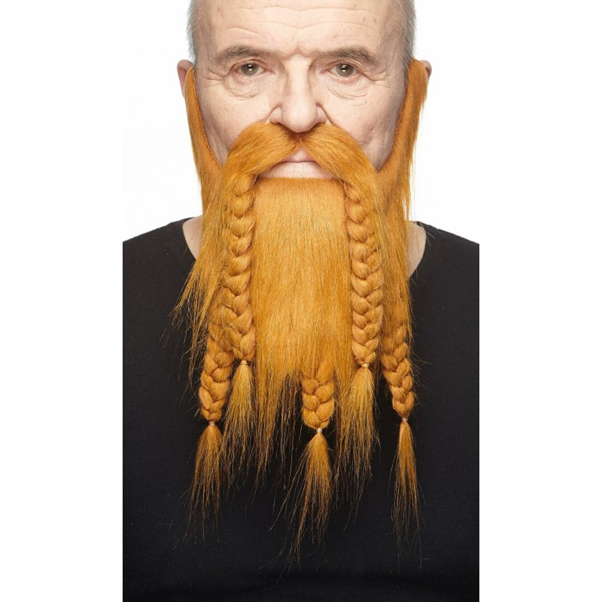 MUSTACHES Costume Accessories Ginger Braided Beard, 1 Count 4779037230914