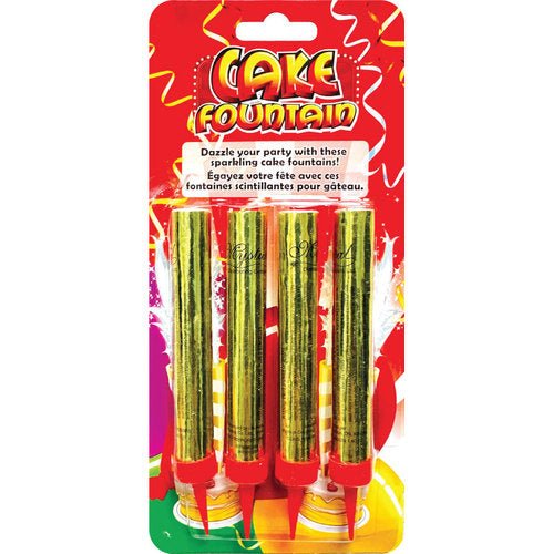 MYSTICAL DISTRIBUTING CO. LTD. Cake Supplies Sparkler Cake Fountains, 30 Seconds, 4 Count 777319995289