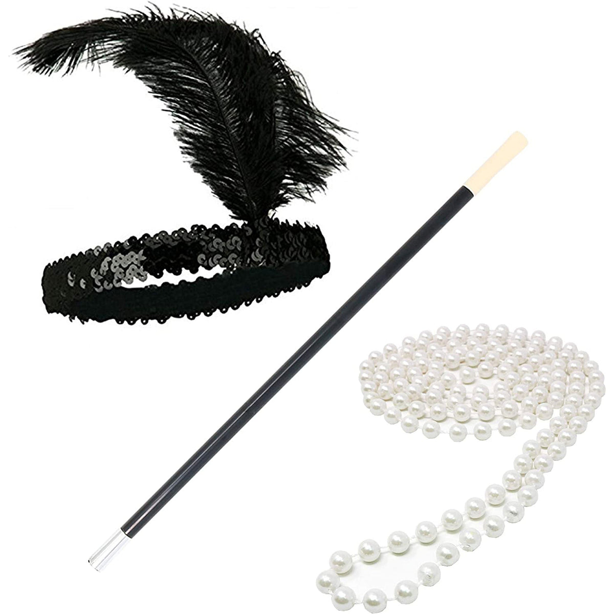 NINGBO NIKO IMP & EXP CO., LTD. Costume Accessories 20s Elegant Lady Accessory Set for Adults 840482506078