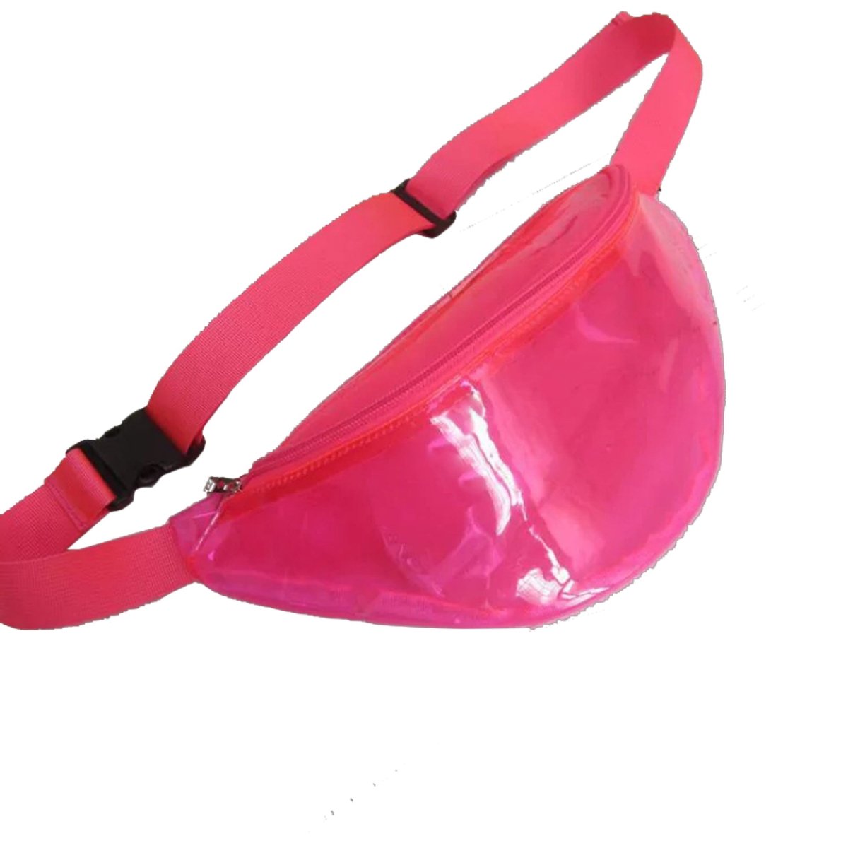 NINGBO NIKO IMP & EXP CO., LTD. Costume Accessories 90s Clear Pink Fanny Pack for Adults 840482504425