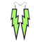 NINGBO NIKO IMP & EXP CO., LTD. Costume Accessories Neon Green Lightning Bolt Earrings, 2 Count 840482504524