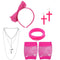 NINGBO NIKO IMP & EXP CO., LTD. Costume Accessories Neon Pink 80s Accessory Set for Adults 840482504814