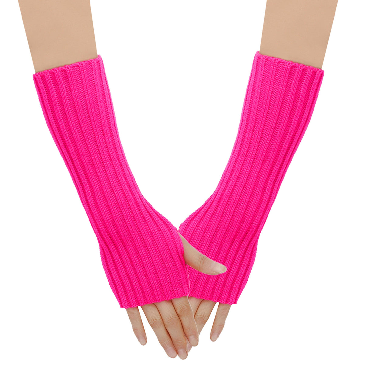 NINGBO NIKO IMP & EXP CO., LTD. Costume Accessories Neon Pink 80s Gloves for Adults 840482504760
