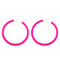 NINGBO NIKO IMP & EXP CO., LTD. Costume Accessories Neon Pink Hoop Earrings, 2 Count 840482504494