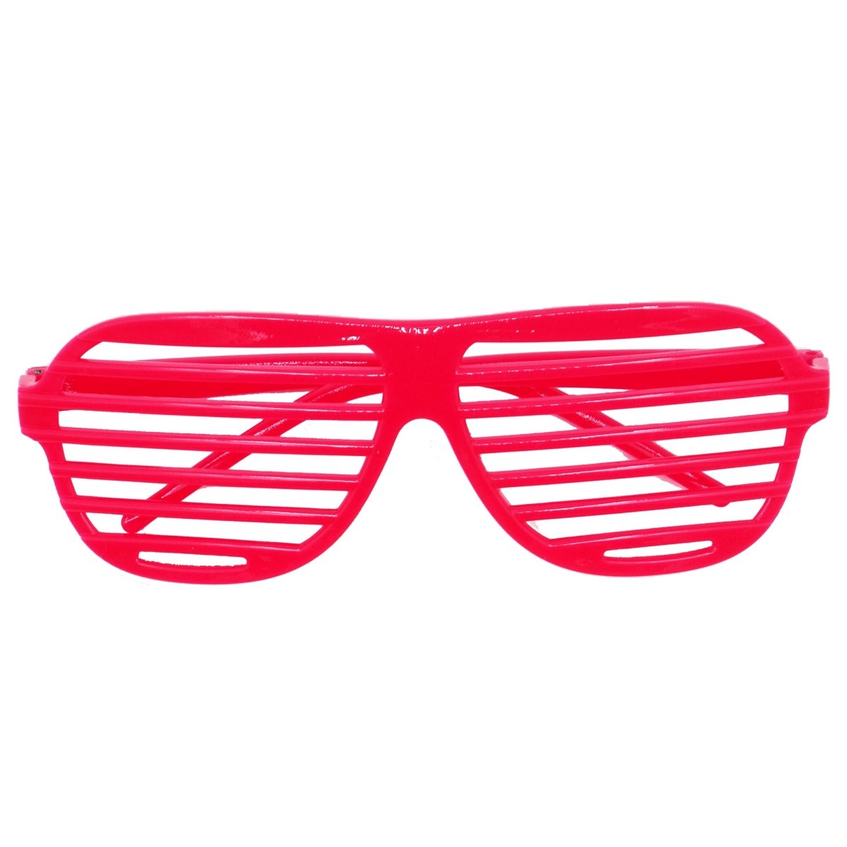 Neon Pink Plastic Glasses for Adults | Party Expert
