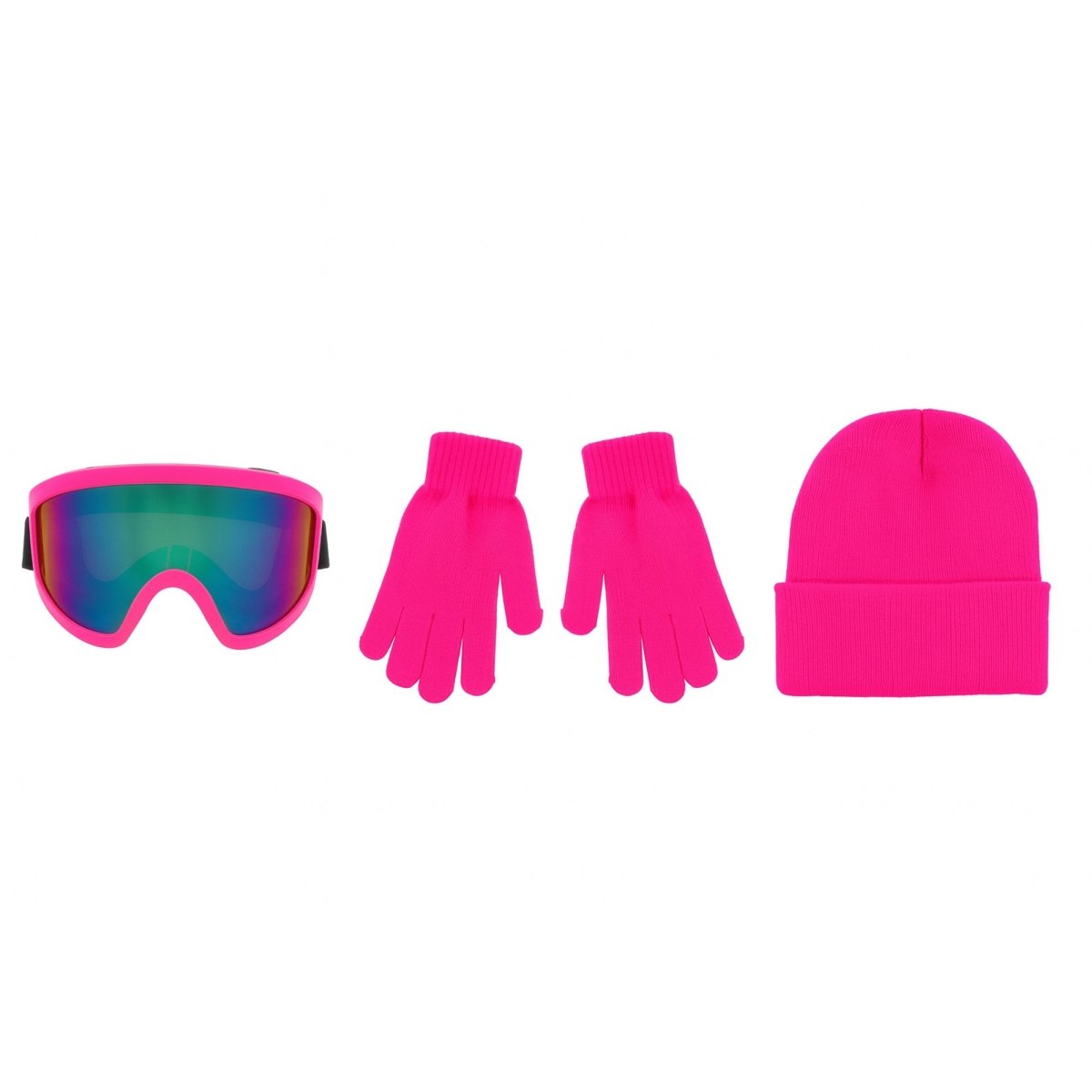 NINGBO NIKO IMP & EXP CO., LTD. Costume Accessories Neon Pink Winter Festival Set for Adults 840482505897