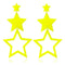 NINGBO NIKO IMP & EXP CO., LTD. Costume Accessories Neon Yellow Star Earrings, 2 Count 840482504579