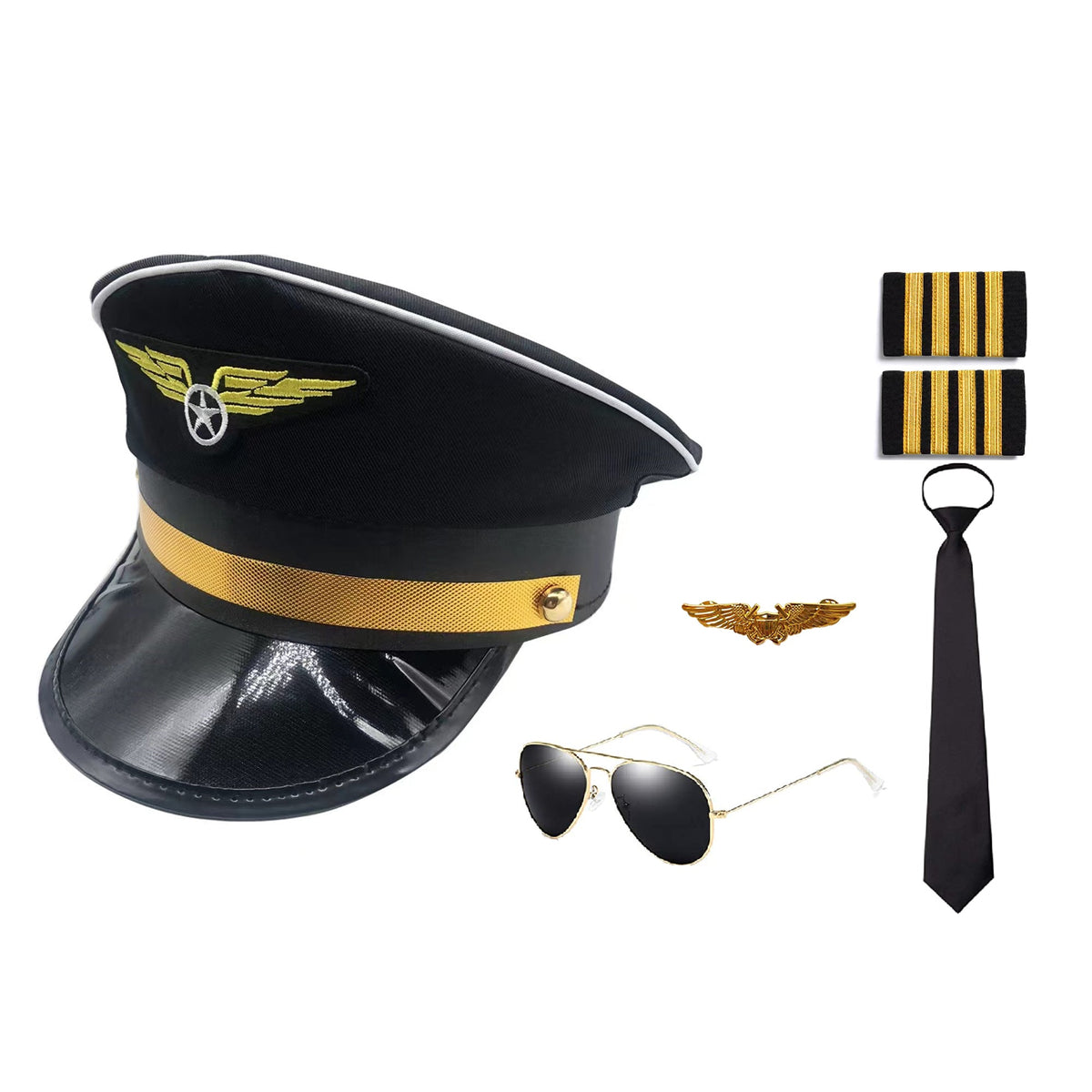 NINGBO NIKO IMP & EXP CO., LTD. Costume Accessories Pilot Accessory Set for Adults 840482506016