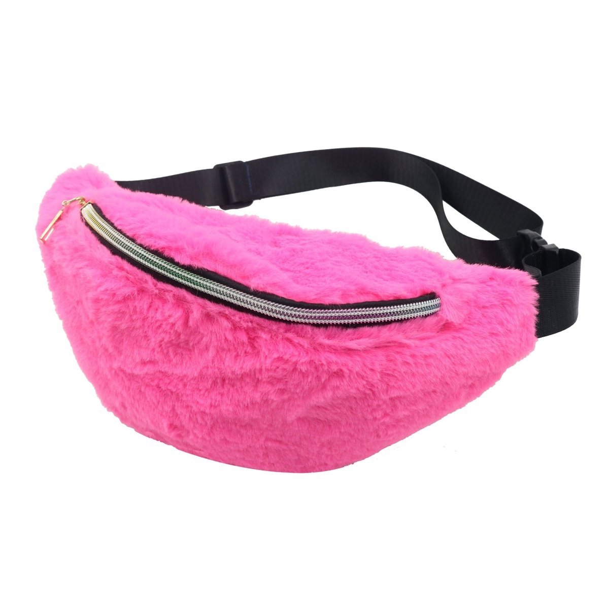 NINGBO NIKO IMP & EXP CO., LTD. Costume Accessories Pink Faux Fur Fanny Pack for Adults 840482505859
