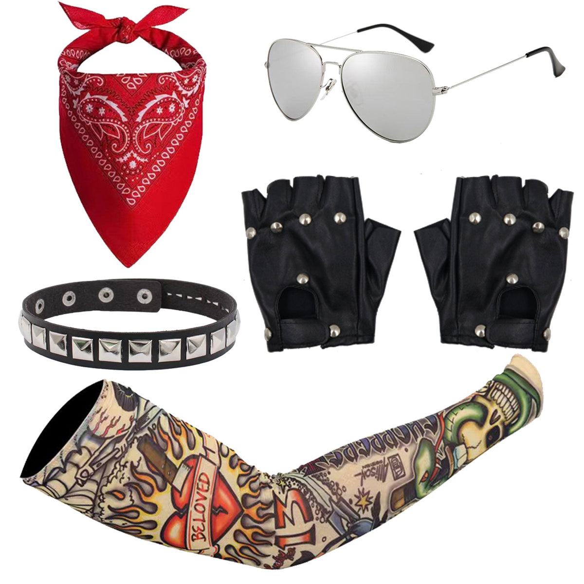 NINGBO NIKO IMP & EXP CO., LTD. Costume Accessories Rockstar Accessory Set for Adults 840482506061